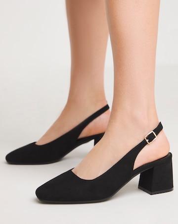 Henrietta Flexi Sole Block Heel Slingback Shoe Extra Wide EEE fit