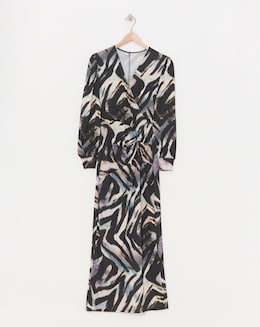 Flounce London Printed Jersey Maxi Dress