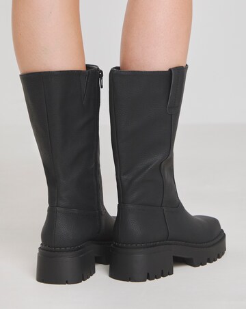 Peyton Chunky Biker Boots - Wide Fit (E) & Curvy Calf