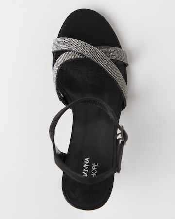 Joanna Hope Diamante Crossover Heeled Sandal - Extra Wide Fit (EEE)