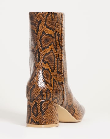 Block Heel Boot - Wide Fit (E)