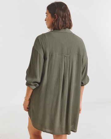 Simply Be Khaki Crinkle Shirt