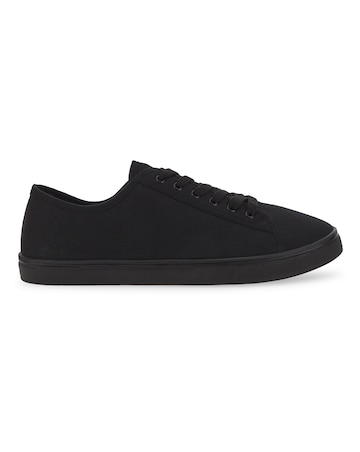 Myles Lace Up Canvas Pump Wide Fit