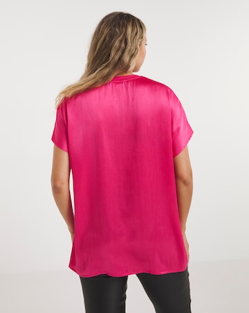 Pink Satin Boxy Top