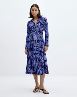 Mango Thea Tie Dye Shirt Dress