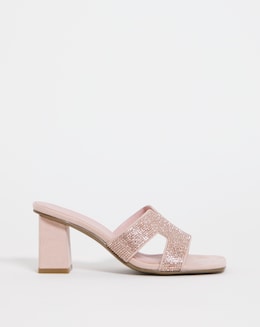 Joanna Hope Diamante Block Heel Sandal - Extra Wide Fit (EEE)