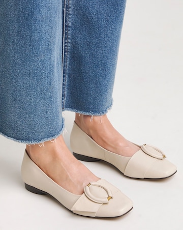 Anthology Meadow Leather Buckle Ballerina Extra Wide EEE Fit
