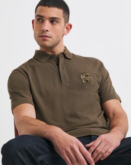 BOSS Short Sleeve Green BB Embroidered Polo