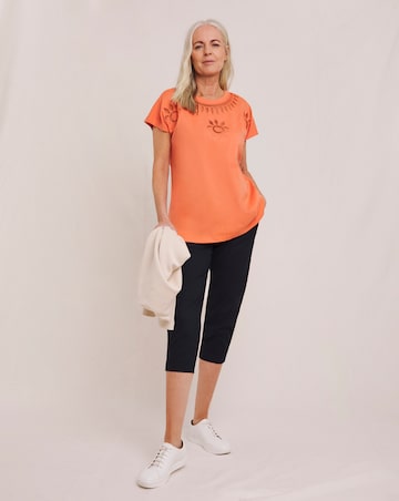 Julipa Cut Out Pure Cotton T-Shirt