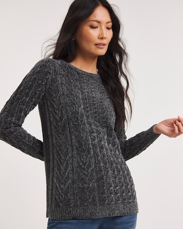 Julipa Chenille Mixed Cable Jumper