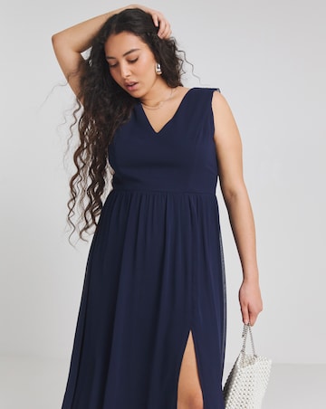 Little Mistress Split Detail Occasion Maxi Dress