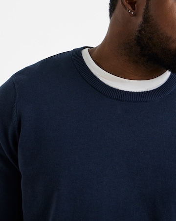 Cotton Crew Neck Knitted Jumper