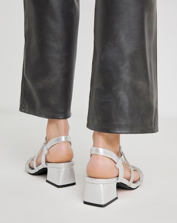 Nairobi Heeled Diamante Strappy Sandals Extra Wide EEE Fit