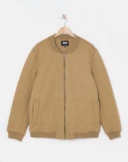 Faux Wool Bomber Jacket