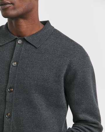 Charcoal Cotton Knitted Shirt