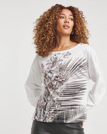 Religion Comet Long Sleeve Floral Top
