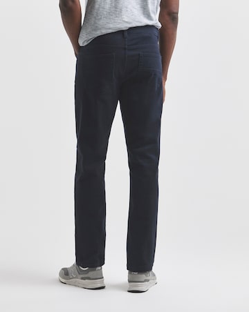Straight Fit Stretch Gabardine Jean Navy