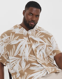 Jack &amp; Jones Jeff Print Resort Shirt - Corriander