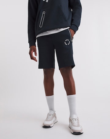 BOSS Navy Circle Logo Sweat Short