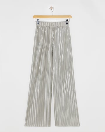 Joanna Hope Metallic Plisse Wide Leg Trousers