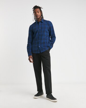 BOSS Long Sleeve Blue Check Shirt