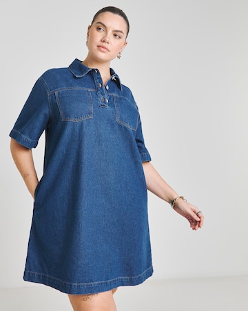 Indigo Boxy Denim Dress