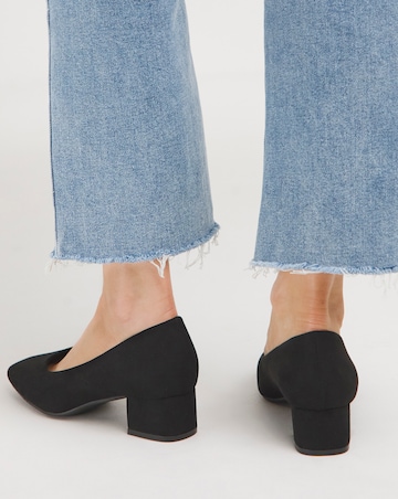 Orlia Flexi Sole Block Heel Court Shoes - Ultra Wide Fit (EEEEE)