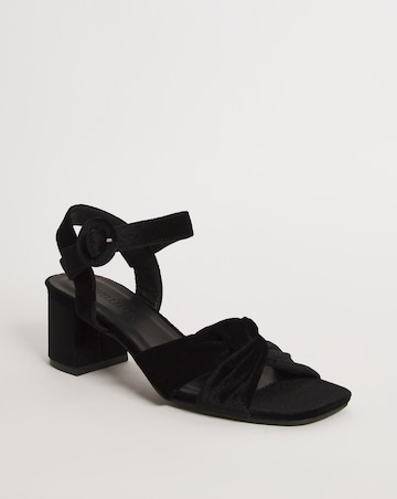 Velvet Crossover Vamp Sandals - Extra Wide Fit (EEE)