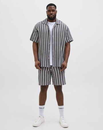 Jack & Jones Coba Stripe Resort Shirt - Blue
