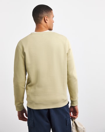 Armor Lux Logo Crew Neck Sweatshirt - Pale Olive