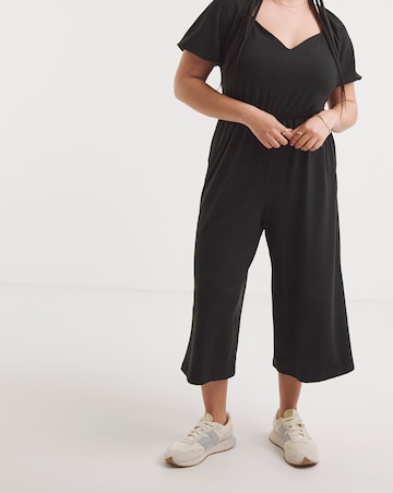 Black Supersoft Sweetheart Jumpsuit