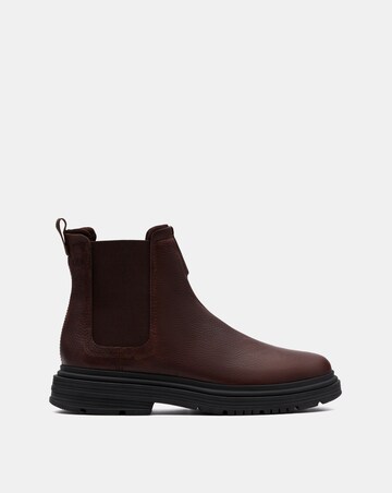 Clarks Badbury Easy Boots - Dark Brown Leather