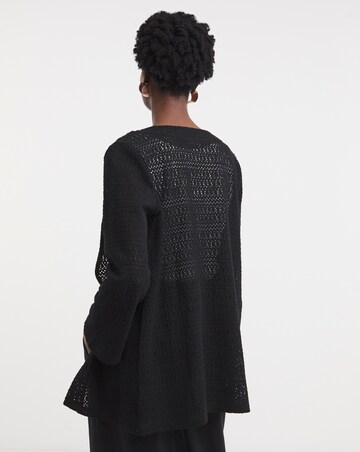 Black Crochet Kimono