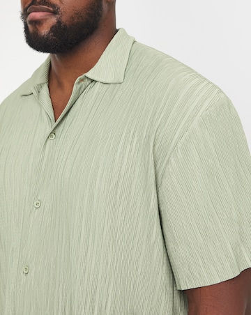 Jack & Jones Abery Plisse Shirt - Sage