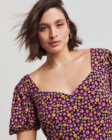 Simply Be Ditsy Print Supersoft Jersey Floral Maxi Dress