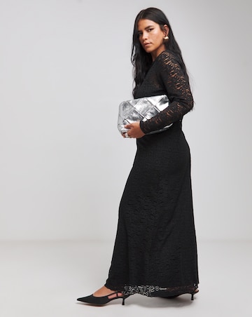 Black Lace Maxi Dress
