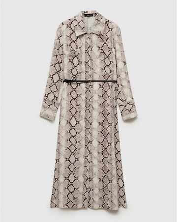 Mango Serpi Snake Primt Midi Dress