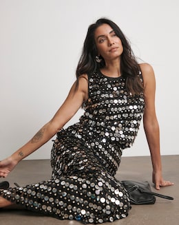 Joanna Hope Sequin Column Skirt