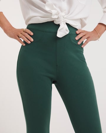 Dark Green Stretch Skinny Jersey Denim Jegging