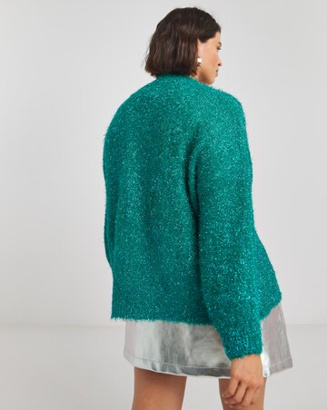 Simply Be X Twisted Wunder Green Tinsel Cardigan