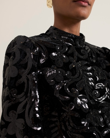 Phase Eight Sequin Velvet Shift Dress