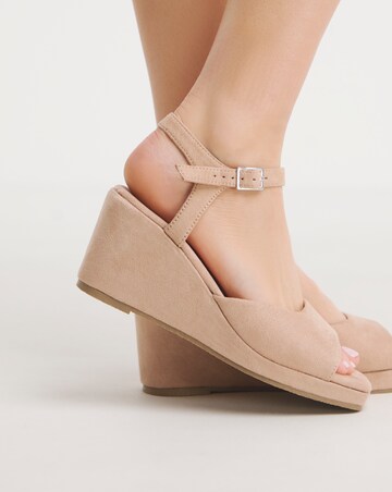 Lexi Barely There Wedge Sandals - Wide Fit (E)