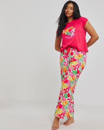 Slogan Tee Pyjama Set