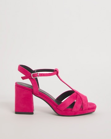 Donna T Bar Platform Sandal - Extra Wide Fit (EEE)