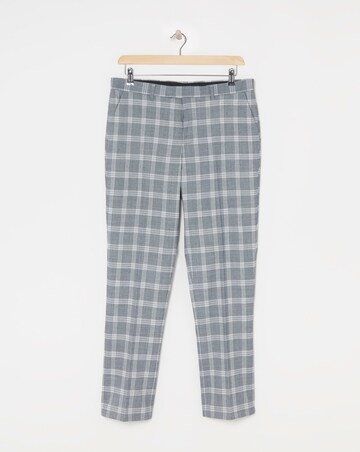 Light Grey Check Regular Fit Suit Trouser