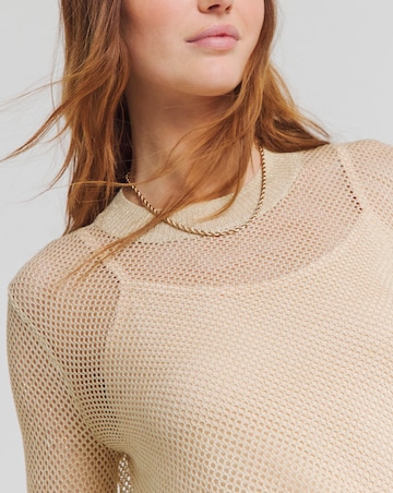 Gold Glitter Hole Knit Jumper
