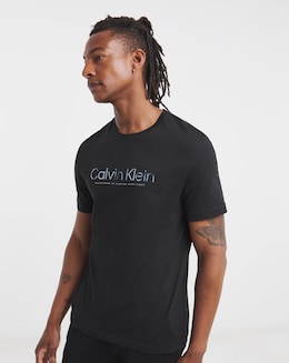 Calvin Klein Satin Bonded Logo T-Shirt - Black
