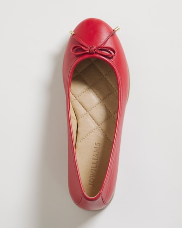 Talia Leather Ballerina Shoes Extra Wide EEE Fit