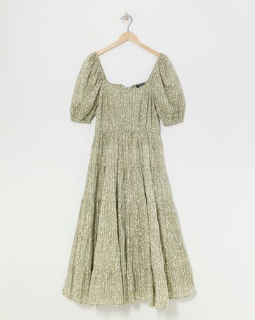 Cotton Volume Maxi Smock Dress