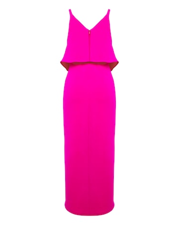 Joanna Hope Pink Overlay Midi Dress